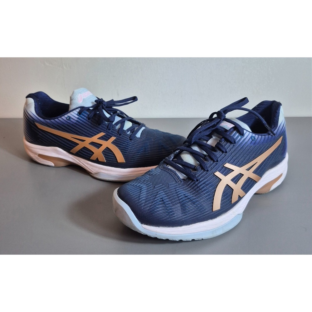Asics Womens Solution Speed FF Shoes 1042A002 Womens 9 Peacoat / Rose Gold